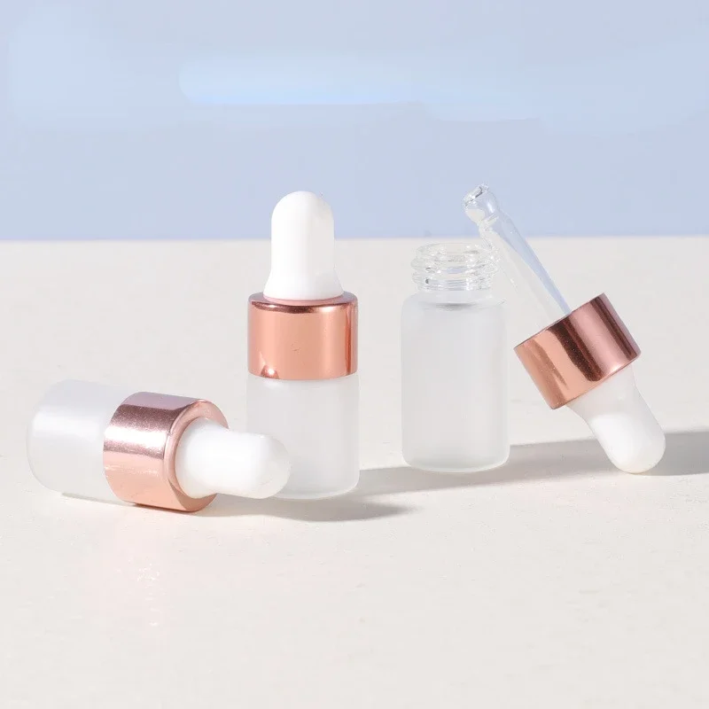 Juice Bottle Dropper - 빈 휴대용 로즈 골드 유리 프로스트