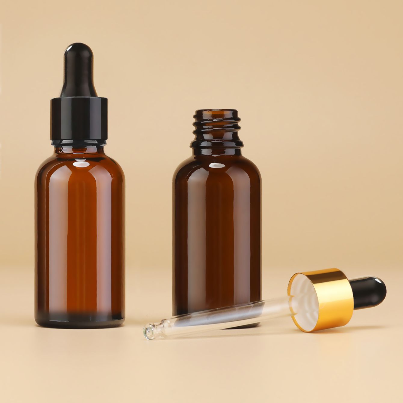 Juice Bottle Dropper - 30ML 호박색 유리 스포이드 병, 차광
