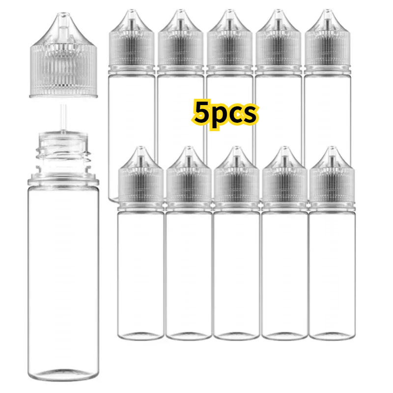 Juice Bottle Dropper - 5PCS 30ml-120ml PET 투명 드로퍼 병