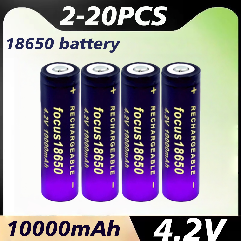 Vape Battery 18650 - 2-20PCS 18650 리튬 이온 배터리 4.2V