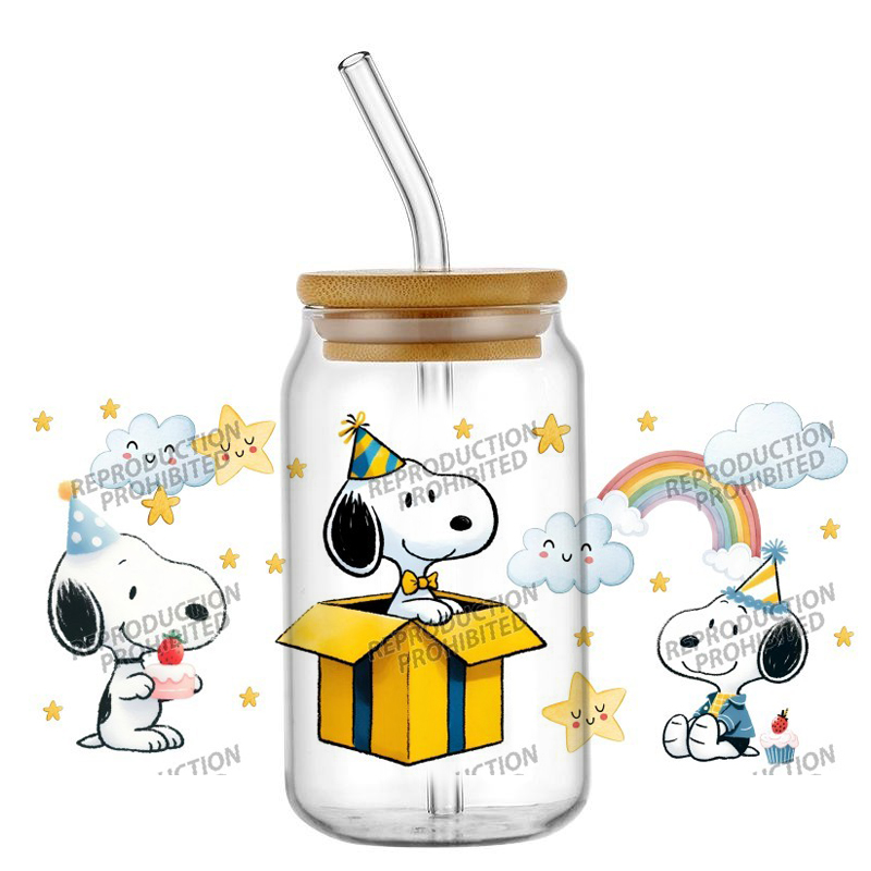 인기있는 사랑스러운 강아지 생일 축하 그림 16온스 U - Rdta Tank Glass 리뷰 및 가격