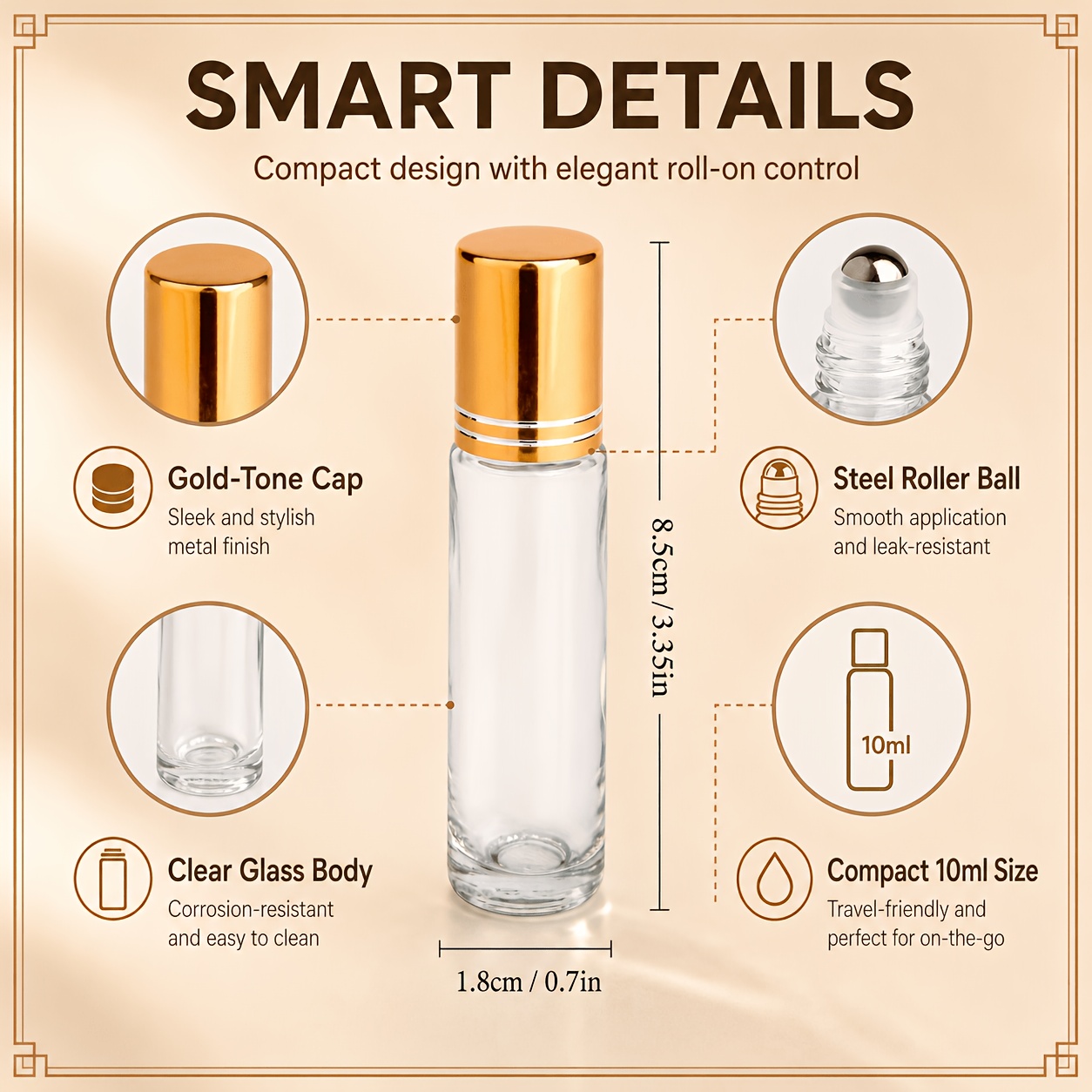 7/14pcs 유리 롤온 병 10ml 빈 에센셜 오일  - Juice Bottle Dropper 리뷰 및 가격