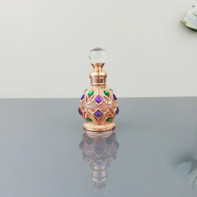 15ML 향수 병 빈티지 금속 아랍 스타일 에센셜 오일 - Juice Bottle Dropper 리뷰 및 가격