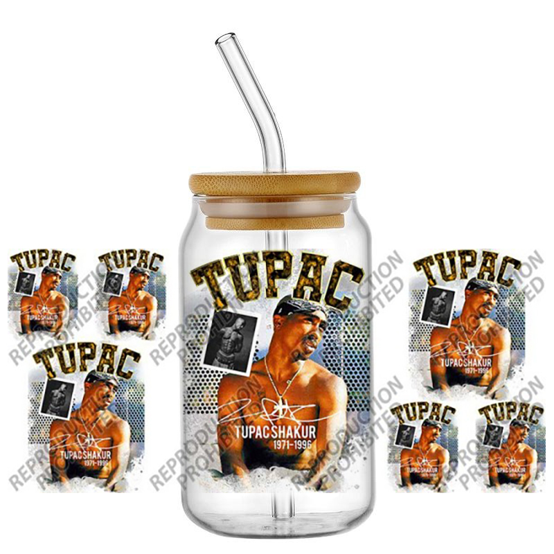 인기 래퍼 슈퍼스타 투팍 2Pac 16온스 UV DTF - Rdta Tank Glass 리뷰 및 가격