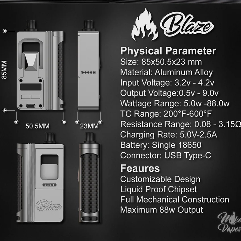 기존 ThunderHead Creations Blaze - Vape Battery 18650 리뷰 및 가격