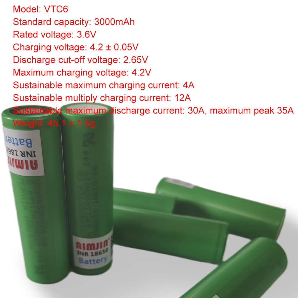 VTC6 18650 배터리 3000mAh 3.7V 30 - Vape Battery 18650 리뷰 및 가격